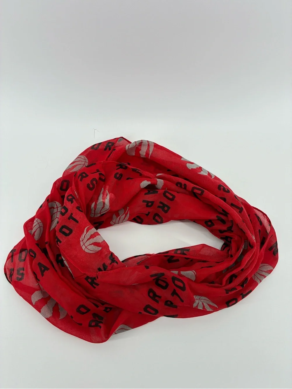 Red Toronto Raptors Logo Infinity Scarf - Picture 2 of 8